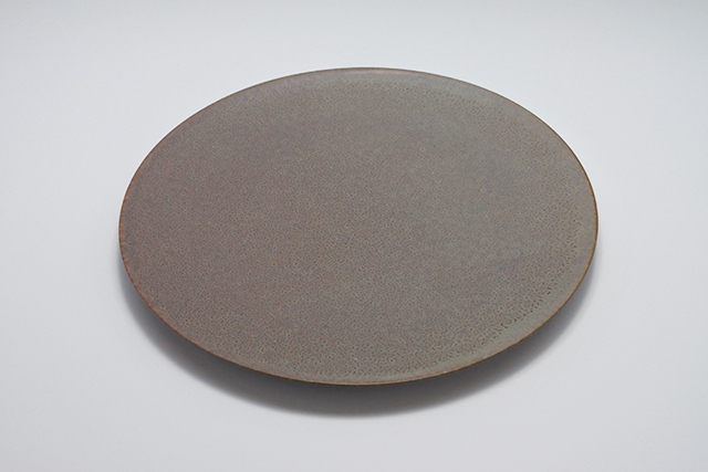 美濃焼】グレージュ28cmラウンドプレート 直径28．4cm×高さ1