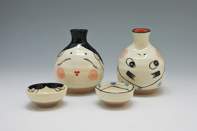 ひょっとこオカメの猪口 ヒョットコ 4ケ おかめ 盃 直径6 8ｃｍｘ高さ3ｃｍぐらい 最大76 Offクーポン おかめ