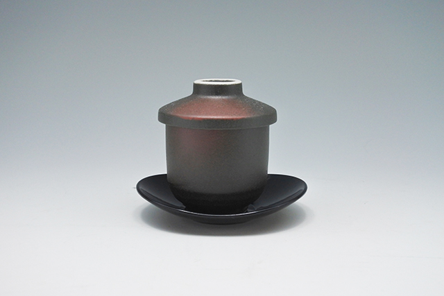 備前焼　水差し　茶碗2個 美濃焼】新備前 茶碗むし 蒸し碗 直径8．4cm×高さ9．4cm