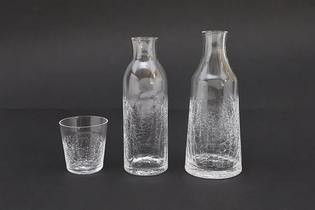 手造り】きらりガラス 冷酒とっくり／カラフェ／ぐいのみ