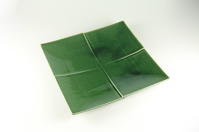 織部焼 古織部 秋草図徳利 時代箱付 M 3841 高さ約13．