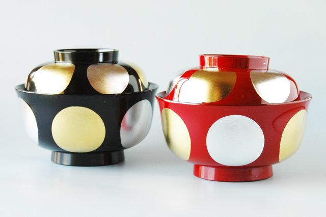 乾漆銀地 蓋つき煮物椀 蓋付き 雑煮椀