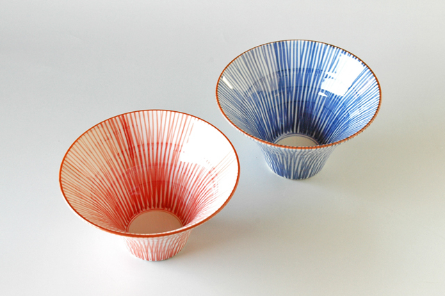 刷毛十草反鉢（赤／青）