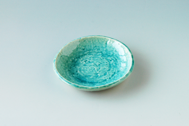 美濃焼】トルコ釉フリット11．6cm丸皿 取り皿