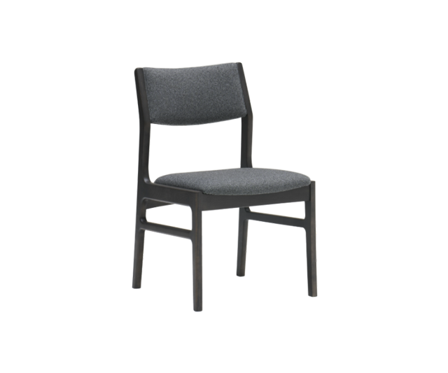 アームレスダイニングチェア　セラムダークグレー（木部シアーブラック）