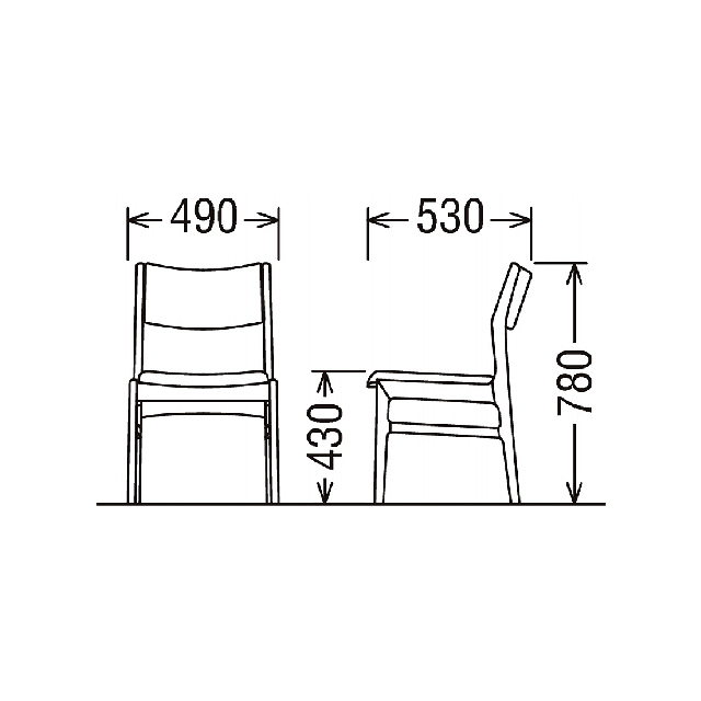 アームレスダイニングチェア｜オフィシャルショップ｜カリモク60