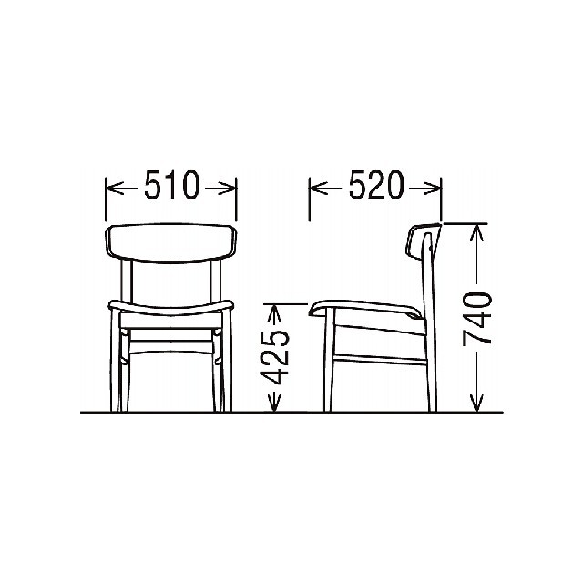 Tチェア(板座)｜オフィシャルショップ｜カリモク60オフィシャルショップ
