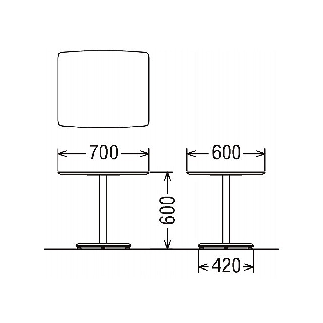 M0215 パブリック カフェテーブル 寸法約W1500×D600×H700mm