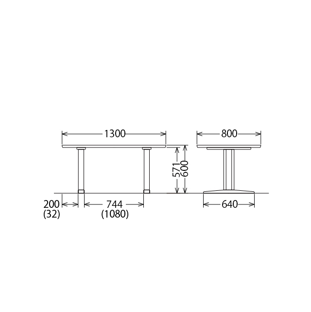 LDテーブルT1300｜オフィシャルショップ｜カリモク60オフィシャルショップ