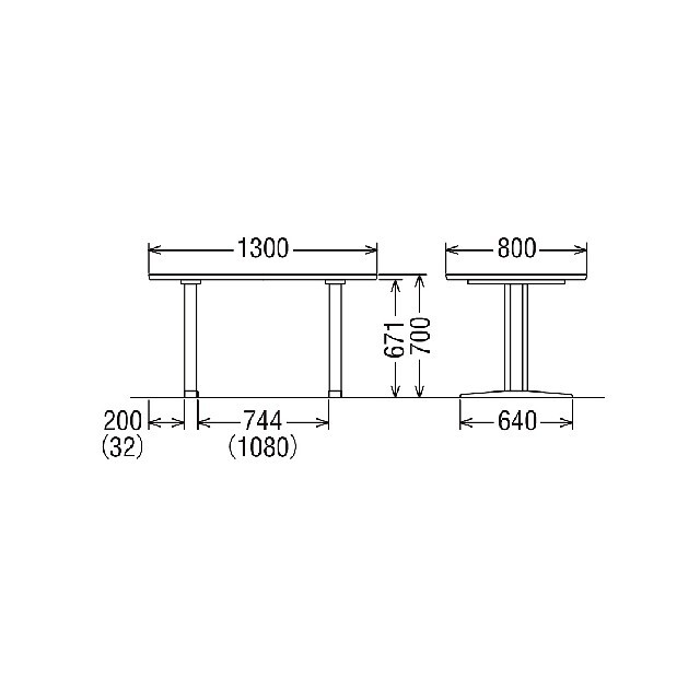 ダイニングテーブルT1300(2本脚)｜オフィシャルショップ｜カリモク60
