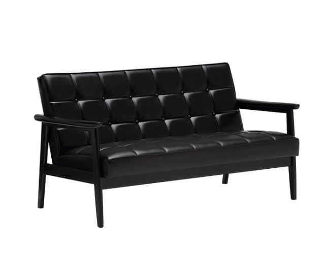 Ｋチェア　２シーター　ブラックブラック