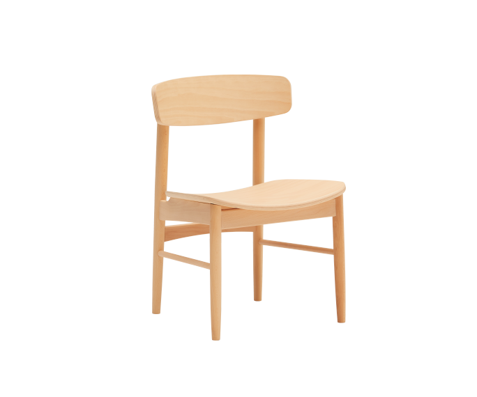 Ｔチェア板座　ピュアビーチ色