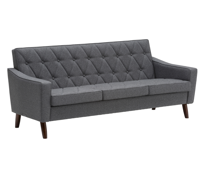 ロビーチェア　３シーター　セラム ダークグレー