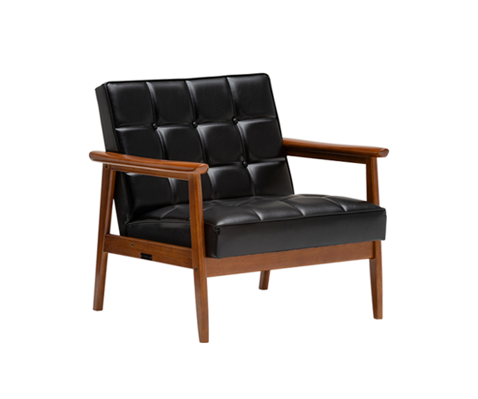 Ｋチェア　１シーター　ワイド　スタンダードブラック