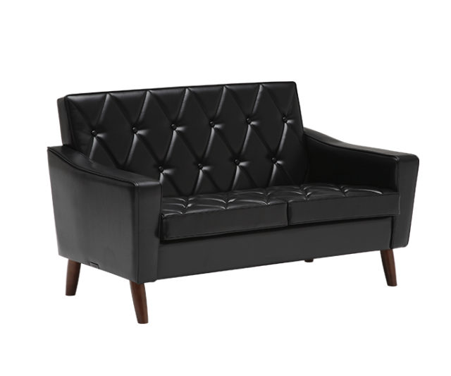 ロビーチェア　２シーター　スタンダードブラック