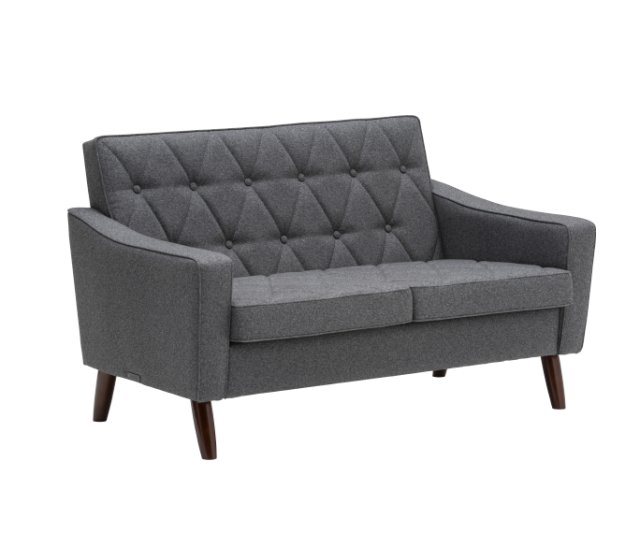 ロビーチェア　２シーター　セラム ダークグレー