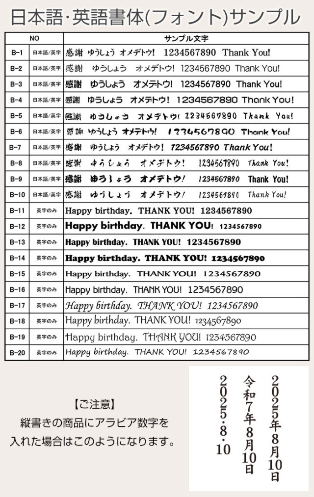 文字入れする書体