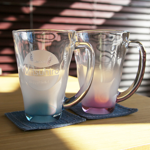 泡立ちビアマグ 麦 [名前入れ酒器の贈り物]