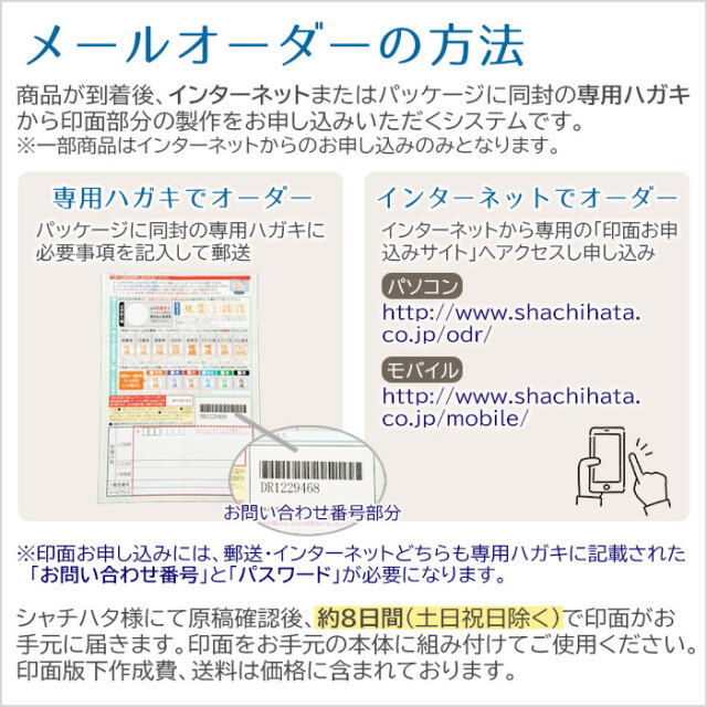 メールオーダーの方法