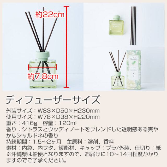 ディフューザーサイズ