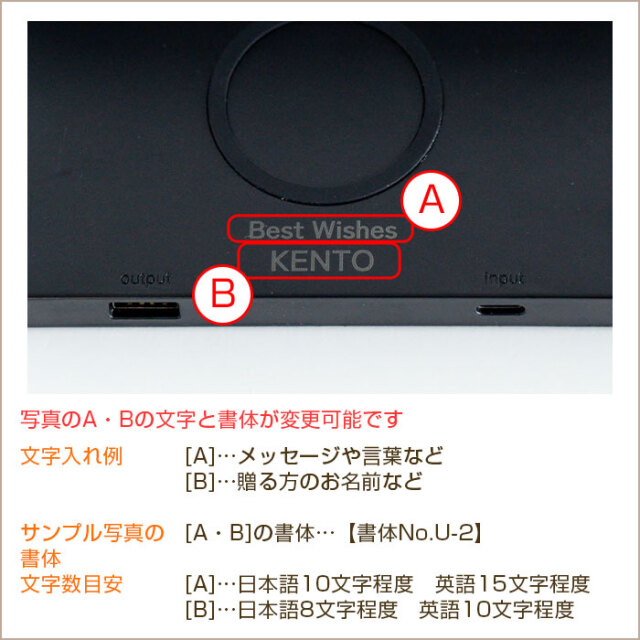 文字入れ内容