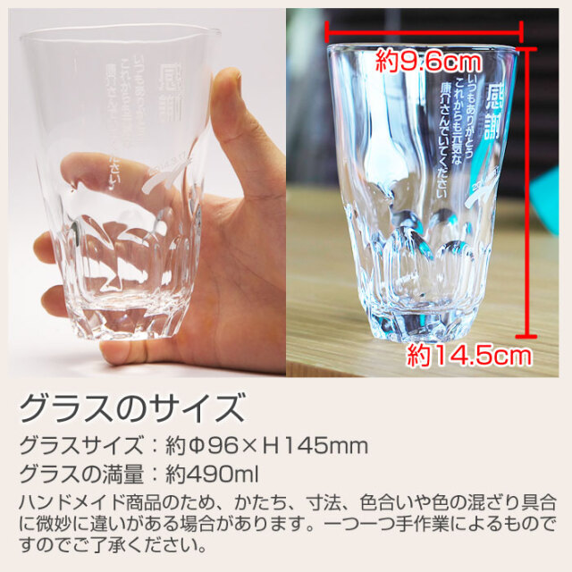 グラスのサイズ