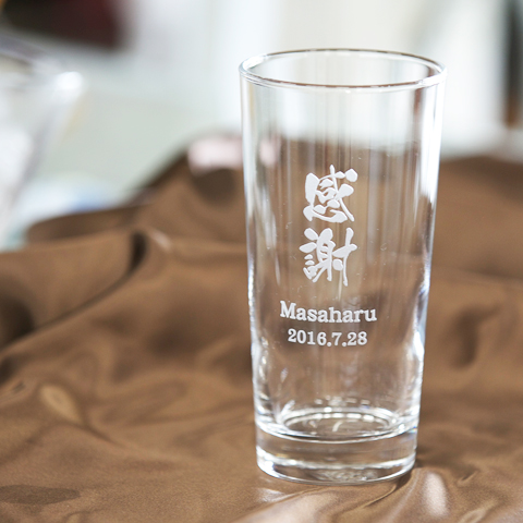 記念品や誕生日などにハイボールグラス　スタンダード（横）