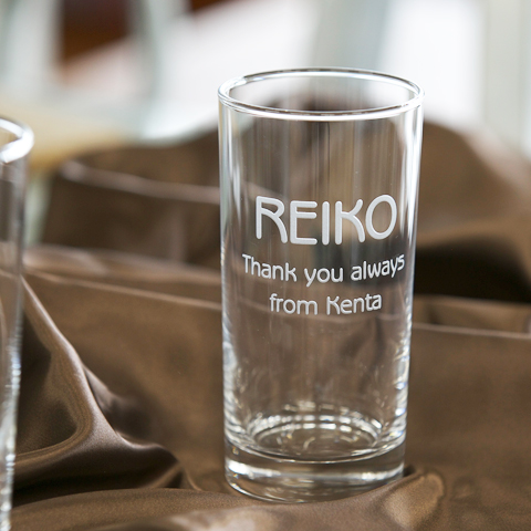 記念品や誕生日などにハイボールグラス　スタンダード（横）