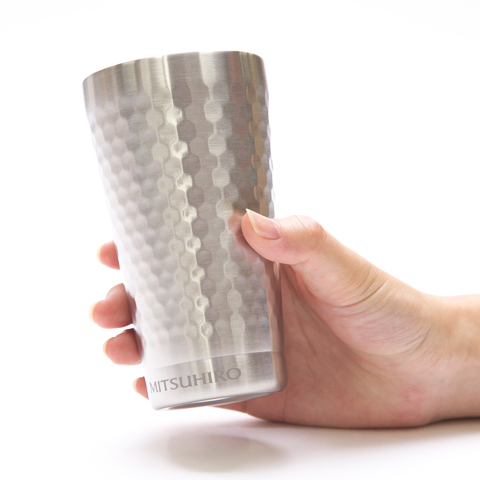 誕生日や退職祝いなどに二重断熱　名入れタンブラー　アイスキューブ付