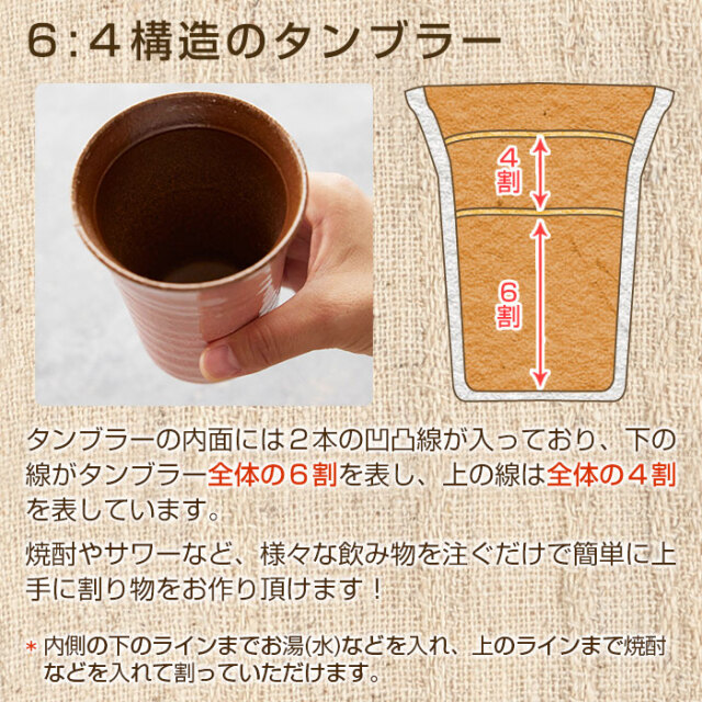 ６:４構造のタンブラー