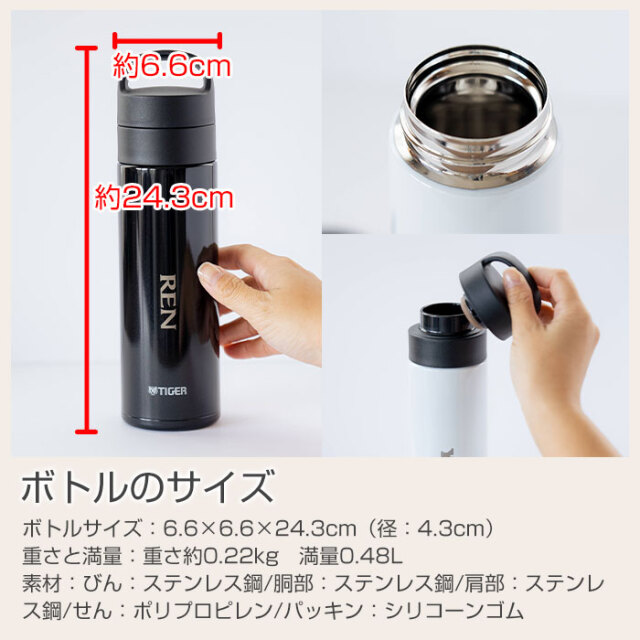 ボトルのサイズ