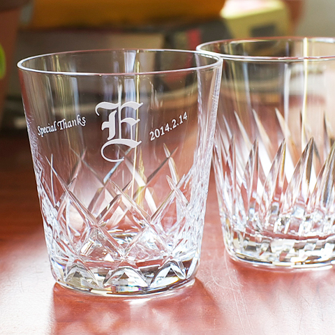 オンザロックグラス イニシャル