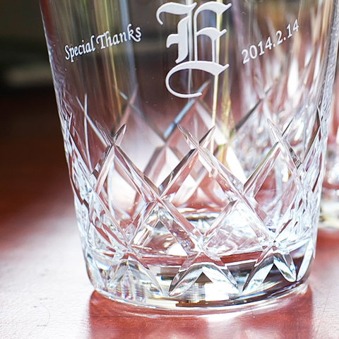 オンザロックグラス イニシャル