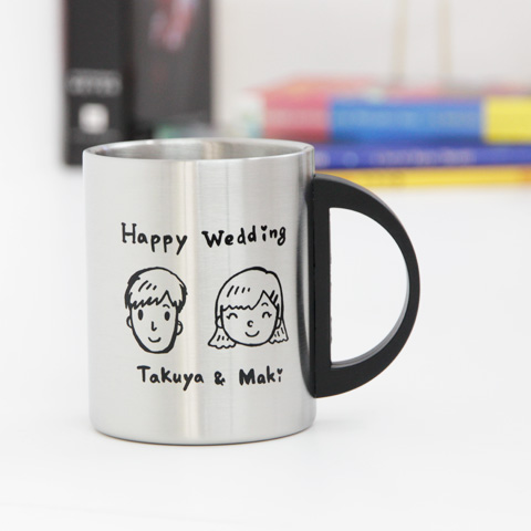 イラストや文字、デザインを自由に彫刻できるオリジナル彫刻　ステンレスマグ　270ml