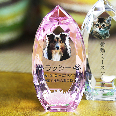 メモリアルクリスタル　コーン　ピンク　PHOT用