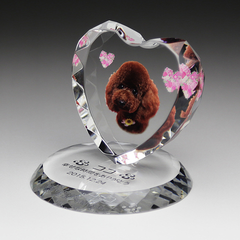 メモリアルクリスタル　ベースハート　PHOT用