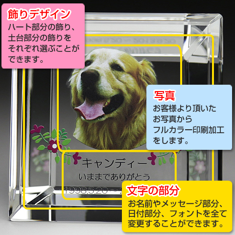メモリアルクリスタル　スクエア　PHOT用