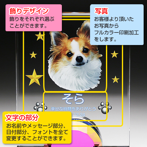 メモリアルクリスタル　オブロング　PHOT用
