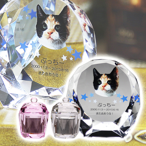 メモリアルクリスタル　シェル　PHOT用　手元供養セット