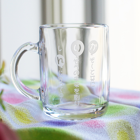 誕生日プレゼントやお祝いなどになまえポエムガラスマグカップ