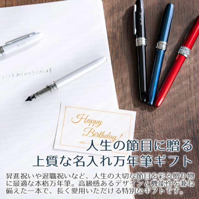 卒業記念品におすすめ]名入れ万年筆 プラチナ プレジール 全4色 UL