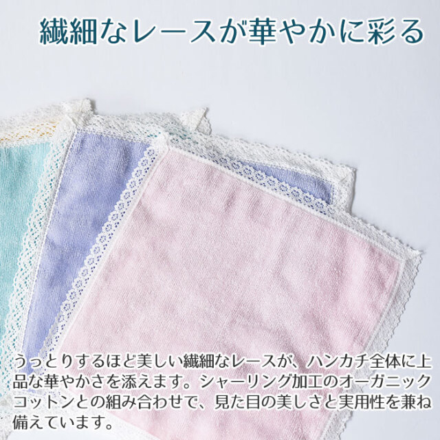 繊細なレースが華やかに彩る