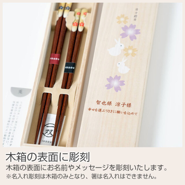 木箱の表面に彫刻