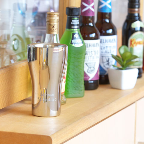 オリジナルステンレスタンブラー　TSUBAME　W構造　[手描き・オリジナルデザイン]