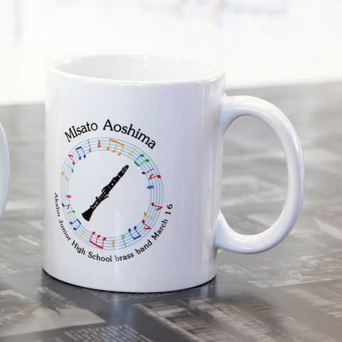 オリジナルプリント　マグカップ　ストレート　Print　[手描き・オリジナルデザイン]