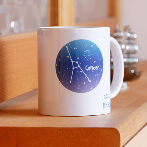 オリジナルプリント　マグカップ　ストレート　Print　[手描き・オリジナルデザイン]