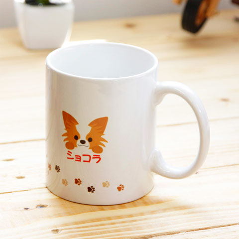 オリジナルプリント　マグカップ　ストレート　Print　[手描き・オリジナルデザイン]