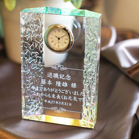 オリジナル置き時計　プリズム　[手描き・オリジナルデザイン]