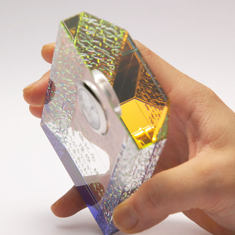 オリジナル置き時計　プリズム　[手描き・オリジナルデザイン]