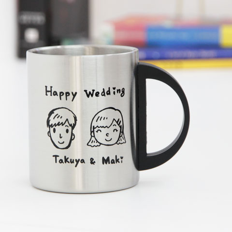 オリジナルステンレスマグカップ　270ml　[手描き・オリジナルデザイン]